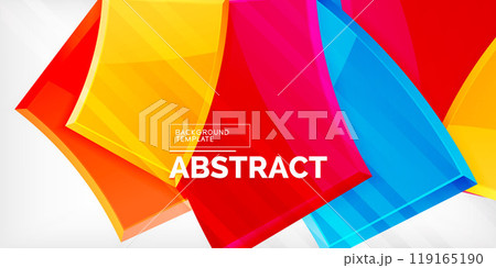 Vector abstract color geometric shapes. Illustration For Wallpaper, Banner, Background, Card, Book Illustration, landing page 119165190