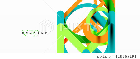 Linear design colorful circles and lines 119165191