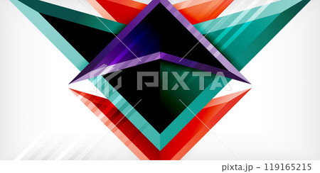 Abstract background color triangles and arrows composition. Vector Illustration For Wallpaper, Banner, Background, Card, Book Illustration, landing page Abstract background color triangles and arrows composition. Vector Illustration For Wallpaper, Banner, Background, Card, Book Illustration, landing page 119165215