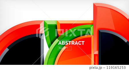 Triangle circles background. Vector Illustration For Wallpaper, Banner, Background, Card, Book Illustration, landing page 119165253