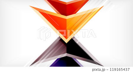 Abstract background color triangles and arrows composition. Vector Illustration For Wallpaper, Banner, Background, Card, Book Illustration, landing page 119165437