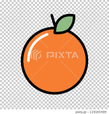 橙色圖示水果 119165499
