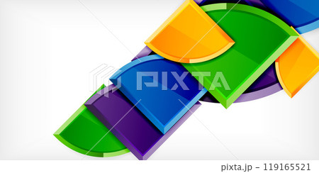 Glossy circles geometric background. Vector Illustration For Wallpaper, Banner, Background, Card, Book Illustration, landing page 119165521