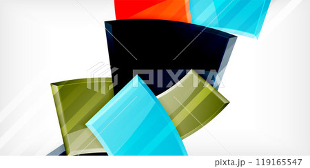 Colorful geometric abstract shapes. Illustration For Wallpaper, Banner, Background, Card, Book Illustration, landing page 119165547