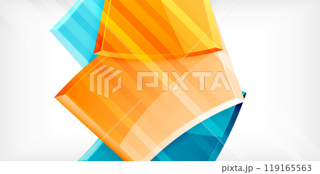 Vector abstract color geometric shapes. Illustration For Wallpaper, Banner, Background, Card, Book Illustration, landing page 119165563