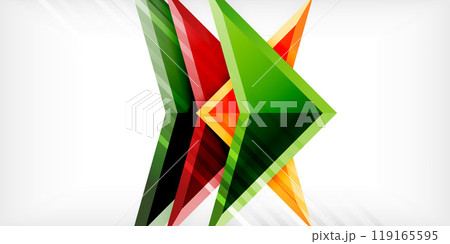 Abstract background color triangles and arrows composition. Vector Illustration For Wallpaper, Banner, Background, Card, Book Illustration, landing page 119165595