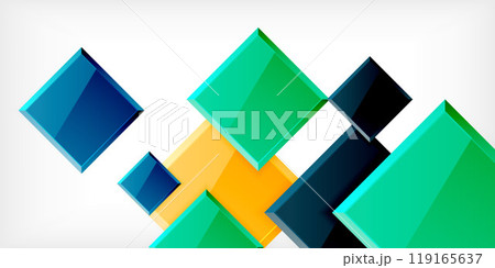 Colorful squares with reflections abstract background design. Vector Illustration For Wallpaper, Banner, Background, Card, Book Illustration, landing page 119165637