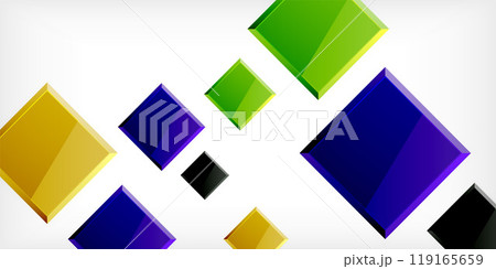 Colorful squares with reflections abstract background design. Vector Illustration For Wallpaper, Banner, Background, Card, Book Illustration, landing page 119165659