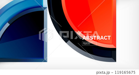 Glossy circles geometric background. Vector Illustration For Wallpaper, Banner, Background, Card, Book Illustration, landing page 119165675