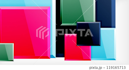Shiny glossy metallic or plastic square design background. Vector Illustration For Wallpaper, Banner, Background, Card, Book Illustration, landing page 119165713
