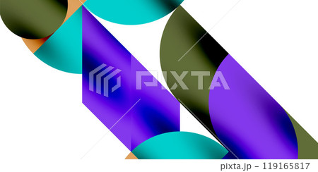 Shadow effect shiny circles and round triangles...のイラスト素材 [119165817 ...