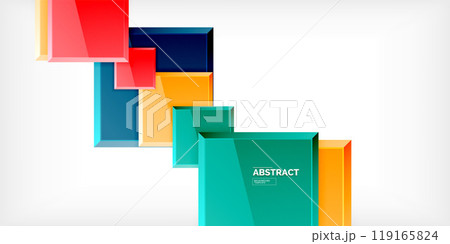 Shiny glossy metallic or plastic square design background. Vector Illustration For Wallpaper, Banner, Background, Card, Book Illustration, landing page 119165824