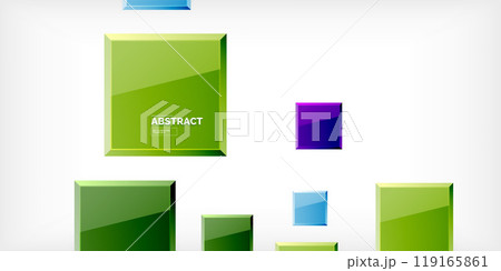 Colorful squares with reflections abstract background design. Vector Illustration For Wallpaper, Banner, Background, Card, Book Illustration, landing page Colorful squares with reflections abstract background design. Vector Illustration For Wallpaper, Banner, Background, Card, Book Illustration, landing page 119165861