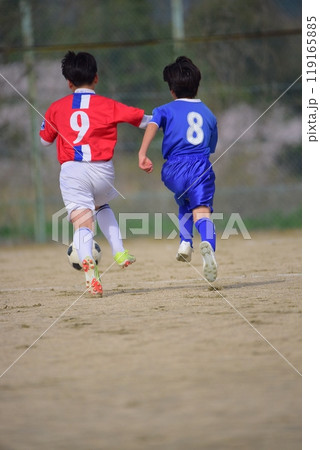 サッカー試合、小学生 119165885