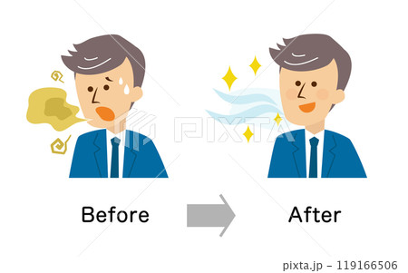 口臭ケア 男性 かわいいイラスト 口臭ケア 男性 かわいいイラスト 119166506