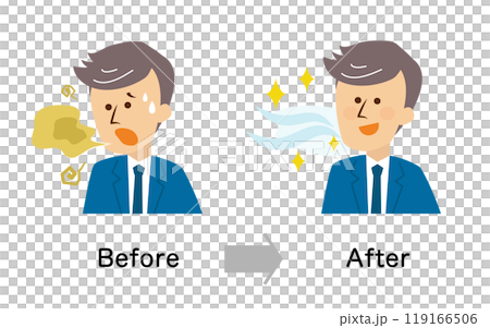 口臭ケア 男性 かわいいイラスト 口臭ケア 男性 かわいいイラスト 119166506