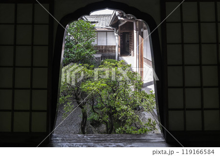 妙心寺塔頭 桂春院 花頭窓から見える清浄の庭 妙心寺塔頭 桂春院 花頭窓から見える清浄の庭 119166584