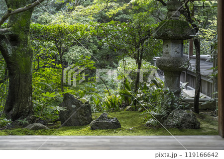 妙心寺塔頭　桂春院　書院から眺める侘の庭 119166642