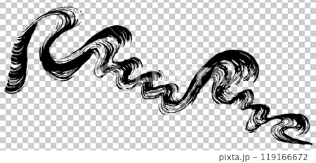 Waves, wriggling, hand-drawn illustration Waves, wriggling, hand-drawn illustration 119166672