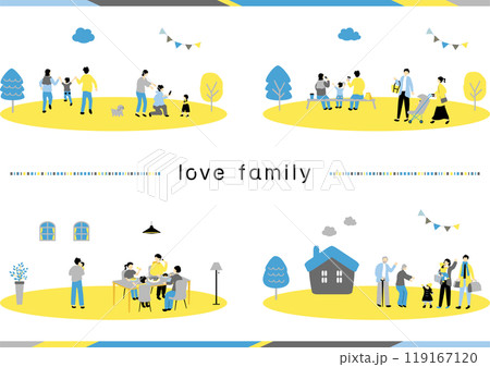 日常を楽しむ家族の生活 日常を楽しむ家族の生活 119167120