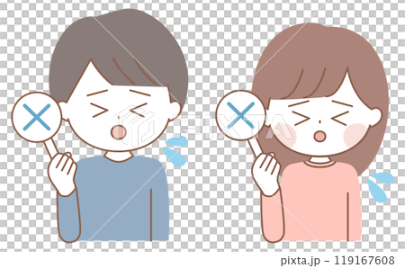 簡單的男女交叉肩膀的插圖集 簡單的男女交叉肩膀的插圖集 119167608