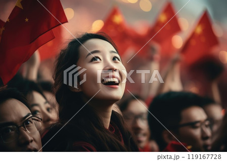 Unity and heritage: people celebrate China independence day, embracing rich cultural traditions, historical significance through community events, performances, shared expressions of national pride. Unity and heritage: people celebrate China independence day, embracing rich cultural traditions, historical significance through community events, performances, shared expressions of national pride. 119167728