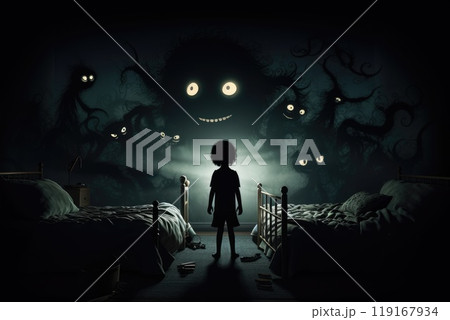 Unsettling shadows: childhood bad dream, delving into the mysterious realm of nocturnal fears and their impact on growing minds, offering guidance and understanding. 119167934