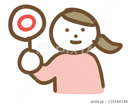 丸のサインを出す女性 丸のサインを出す女性 119168186