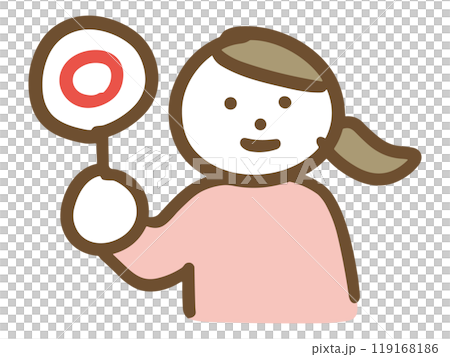 丸のサインを出す女性 丸のサインを出す女性 119168186