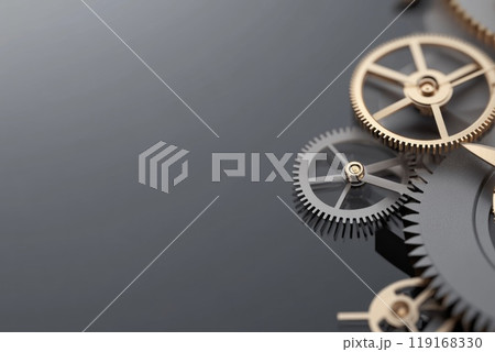 Data Dynamics: Mechanical gears and gear systems visualized through interconnected lines, dots, big data graphics with copy space for impactful banner, presentation Data Dynamics: Mechanical gears and gear systems visualized through interconnected lines, dots, big data graphics with copy space for impactful banner, presentation 119168330