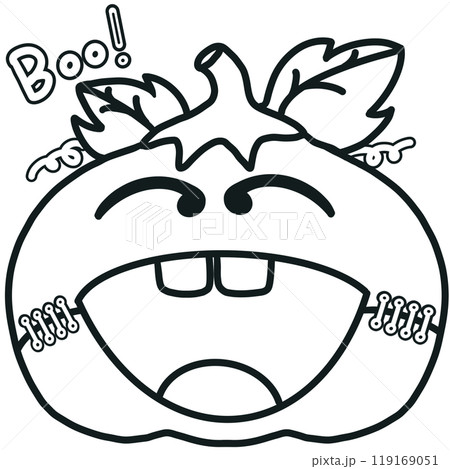 Halloween set with outlines of elements and characters for   coloring pictures. 119169051