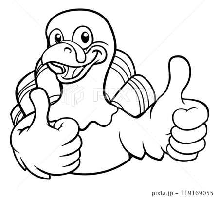 Turkey Thanksgiving Cartoon Bird Christmas Mascot Turkey Thanksgiving Cartoon Bird Christmas Mascot 119169055