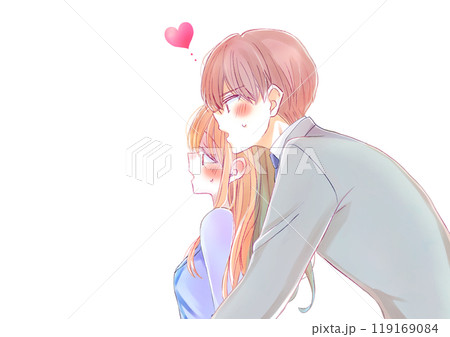 バックハグする男女の会社員 汗 バックハグする男女の会社員 汗 119169084