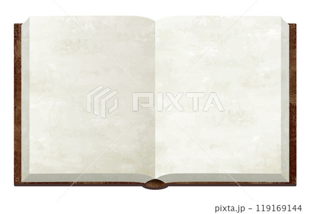 文字を入れやすい真っ直ぐな開き方の本白いノート 119169144