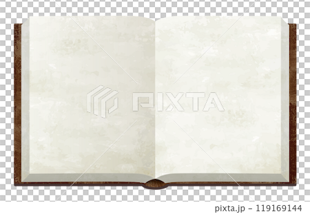 文字を入れやすい真っ直ぐな開き方の本白いノート 119169144