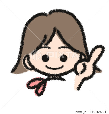 スカーフのおねえさんのイラスト スカーフのおねえさんのイラスト 119169221