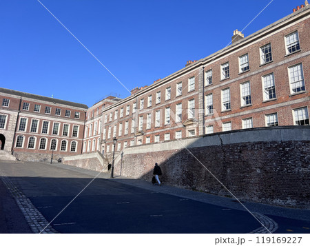architecture in Dublin Castle, corner of historical square 119169227