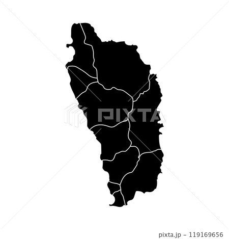 Dominica Map Illustration Icon Dominica Map Illustration Icon 119169656