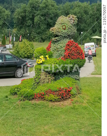 Green natural meadow with grass and beautiful sky Green natural meadow with grass and beautiful sky 119170097