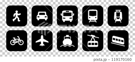 為車輛設置的簡單圖標 為車輛設置的簡單圖標 119170160