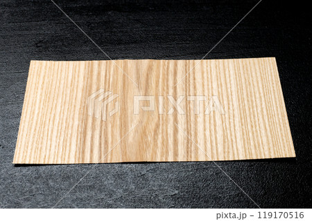 Rectangular Veneer Sheet on Black Background 119170516