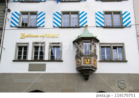 Scenic summer view of the Old Town architecture of Zurich 119170751