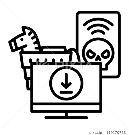 ダウンロードにトロイの木馬潜んでいます。コンピューターが遠隔操作されています。 ダウンロードにトロイの木馬潜んでいます。コンピューターが遠隔操作されています。 119170758