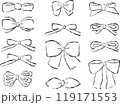 手描きりぼん　セット　線画 119171553