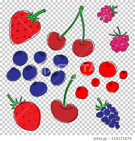 画材 berry 画材 berry Berries Illustrations. Wild Berry, Mixed