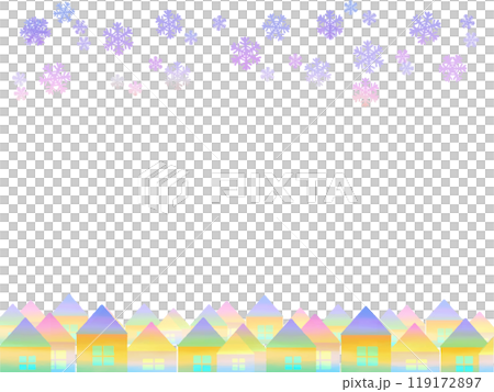 Colorful winter cityscape illustration 119172897