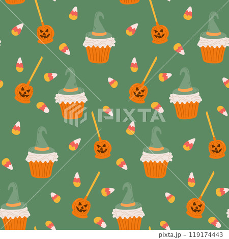 Halloween seamless pattern for Trick or Treat 119174443