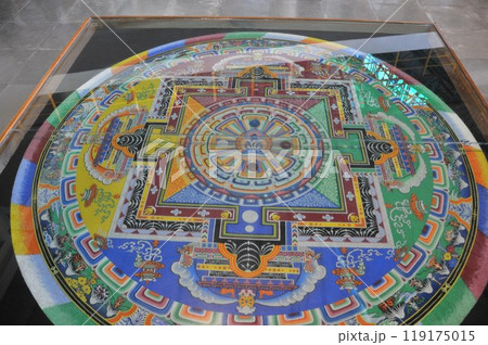 ネパール、ポカラ、国際山岳博物館、タンカ、曼荼羅 119175015