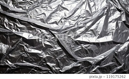 《AI画像》くしゃくしゃのアルミホイル 119175262