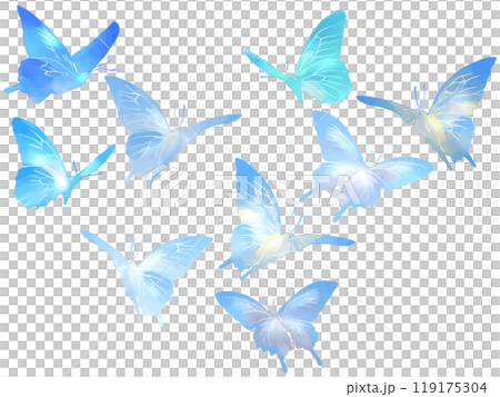 Glowing blue butterfly 119175304